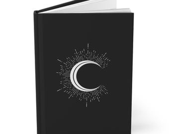 Moon Journal Celestial Moon Luna Gothic Moon Gothic Book Gothic Journal Moon Notebook Halloween Dream Journal Witchy Gothic Wiccan Wicca