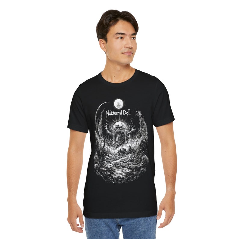 Gothic Tshirt Black Metal Shirt Occult T shirt Witchy Tshirt Gothic Clothes Occult Clothing Skull Tshirt Goth Gifts for Men Satanic T shirt image 6