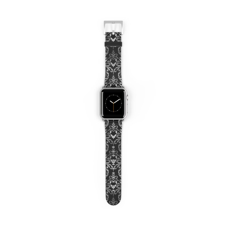 Gothic Apple Watch Band Damask Halloween Bats Witchy Victorian Gothic Accessories Apple Watch Band Dark Fashion Gothic Fashion Goth Gifts image 5