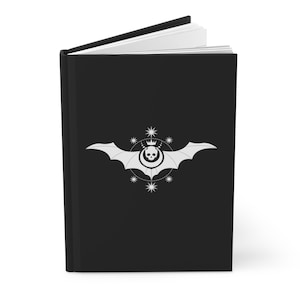 Cute Bat Journal Gothic Journal Gothic Notebook Goth Gift Cute Goth Witchy Journal Halloween Journal Goth Bat Skull Whimsical