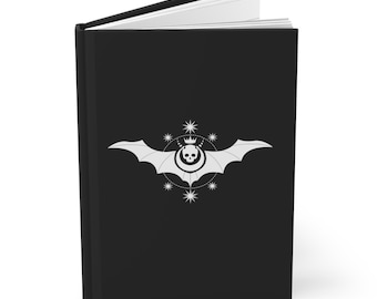 Cute Bat Journal Gothic Journal Gothic Notebook Goth Gift Cute Goth Witchy Journal Halloween Journal Goth Bat Skull Whimsical