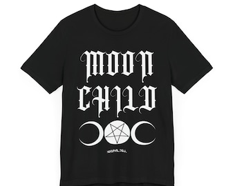 Tshirt sorcière chemise sorcière haut sorcière t-shirt gothique vêtements gothiques vêtements occultes pentagramme sombre mode sorcière vêtements egirl goth cadeaux