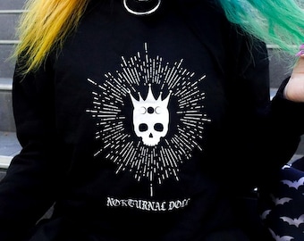 Skull Hoodie for women Gothic Hoodie Goth Clothes Dark Fashion Gothic Sweatshirt Goth Clothing Witchy Top Egirl Clothes Goth Gifts