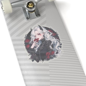 Goth Girl Sticker Gothic Sticker Demon Girl Sticker Demon Sticker Rose Sticker Goth Sticker Anime Sticker Anime Girl Sticker Goth Gifts image 9