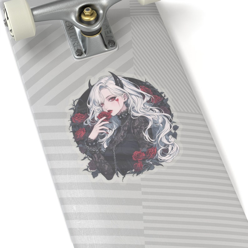 Goth Girl Sticker Gothic Sticker Demon Girl Sticker Demon Sticker Rose Sticker Goth Sticker Anime Sticker Anime Girl Sticker Goth Gifts image 9