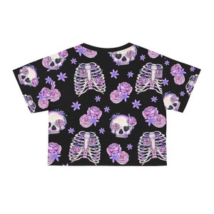 Skull Tshirt for women Skull Tee Pastel Goth Gothic Top Goth Tee Shirt Gothic Tshirt Gothic Clothing Goth Clothes Witchy Tshirt Goth Gifts image 3