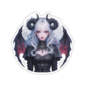 Naklejka Goth Girl Naklejka gotycka Naklejka Demon Girl Naklejka Demon Naklejka Nietoperz Naklejka Gotycka Naklejka Anime Naklejka Anime Girl Naklejka Goth Prezenty