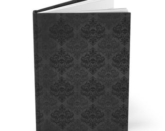 Damask Skull Journal Skull Print Damask Print Gothic Book Gothic Journal Skull Notebook Hardcover Journal Matte Dream Journal Witchy Journal