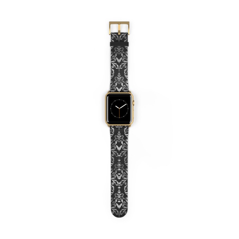 Gothic Apple Watch Band Damask Halloween Bats Witchy Victorian Gothic Accessories Apple Watch Band Dark Fashion Gothic Fashion Goth Gifts image 9