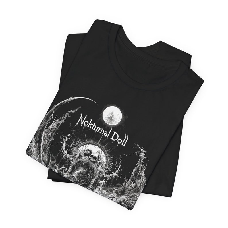 Gothic Tshirt Black Metal Shirt Occult T shirt Witchy Tshirt Gothic Clothes Occult Clothing Skull Tshirt Goth Gifts for Men Satanic T shirt image 3