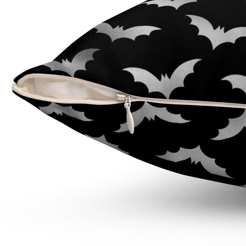 Gothic Throw Pillow Goth Bats Black Goth Pillow Gothic Bedroom Decor Gothic Home Decor Halloween Accent Pillow Occult Bat Lover Gift Witchy image 3