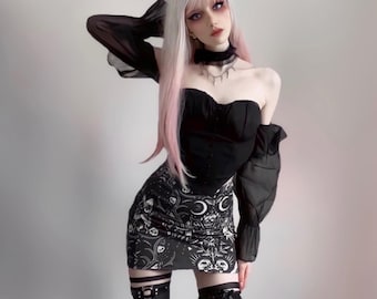 Gothic Skirt Goth Skirt Goth Clothes Gothic Clothes Occult Clothing Witchy Skirt Egirl clothing Satanic Clothing Dark Fashion Goth Gifts