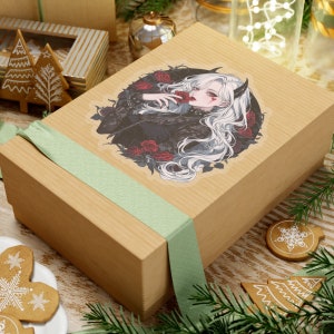 Goth Girl Sticker Gothic Sticker Demon Girl Sticker Demon Sticker Rose Sticker Goth Sticker Anime Sticker Anime Girl Sticker Goth Gifts image 10