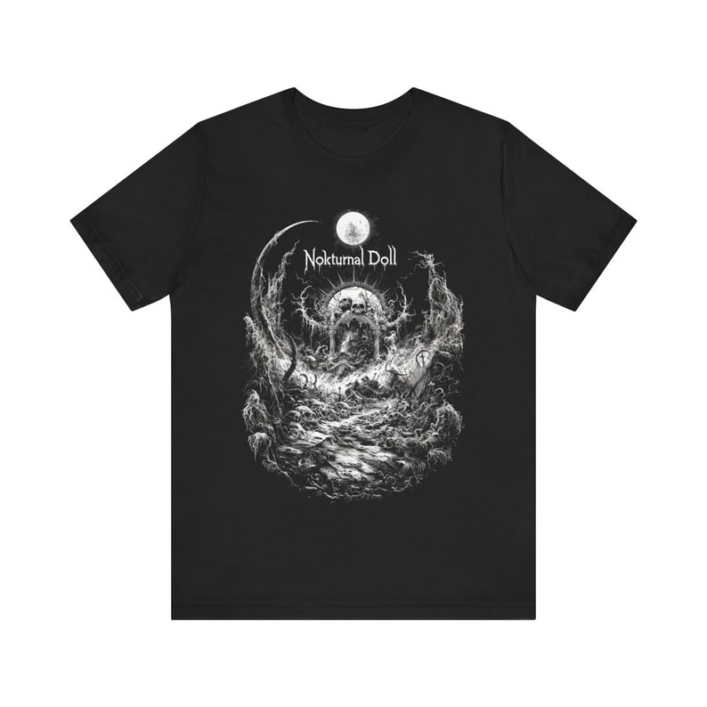 Gothic Tshirt Black Metal Shirt Occult T shirt Witchy Tshirt Gothic Clothes Occult Clothing Skull Tshirt Goth Gifts for Men Satanic T shirt image 2