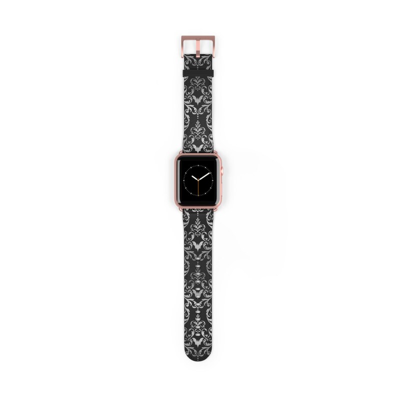 Gothic Apple Watch Band Damask Halloween Bats Witchy Victorian Gothic Accessories Apple Watch Band Dark Fashion Gothic Fashion Goth Gifts image 10