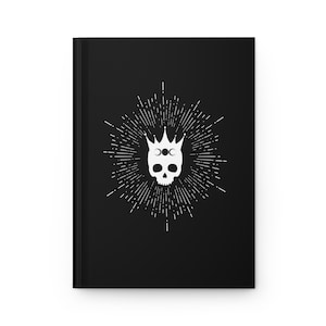 Skull Journal Gothic Skull Skull and Moon Gothic Notebook Gothic Journal Skull Notebook Dream Journal Witchy Satanic Wiccan Goth Gift