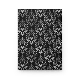 Bat Damask Journal Bat Journal Gothic Journal Gothic Book Bat Notebook Dream Journal Witch Journal Witchy Journal Halloween Journal Goth