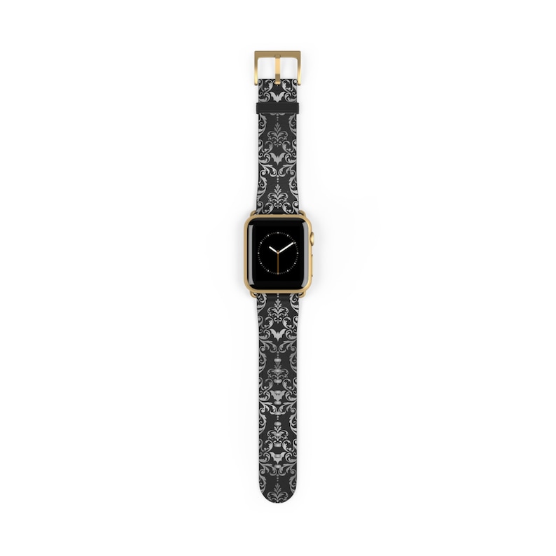 Gothic Apple Watch Band Damask Halloween Bats Witchy Victorian Gothic Accessories Apple Watch Band Dark Fashion Gothic Fashion Goth Gifts image 6