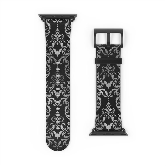 Gothic Apple Watch Band Damask Halloween Bats Witchy Victorian Gothic Accessories Apple Watch Band Dark Fashion Gothic Fashion Goth Gifts
