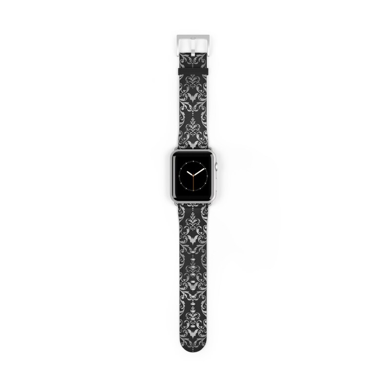 Gothic Apple Watch Band Damask Halloween Bats Witchy Victorian Gothic Accessories Apple Watch Band Dark Fashion Gothic Fashion Goth Gifts image 8