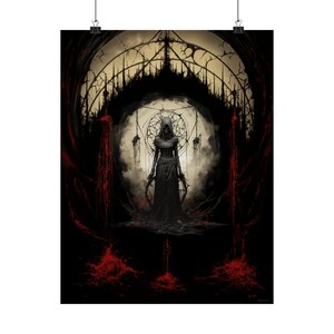Gothic Art Poster Gothic Art Print Gothic Poster Demon Poster Demon Art Print Goth Art Print Satanic Poster Occult Wall Art Gothic Gifts