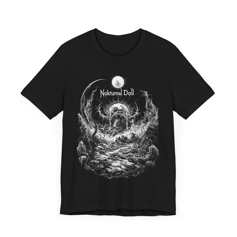 Gothic Tshirt Black Metal Shirt Occult T shirt Witchy Tshirt Gothic Clothes Occult Clothing Skull Tshirt Goth Gifts for Men Satanic T shirt image 1