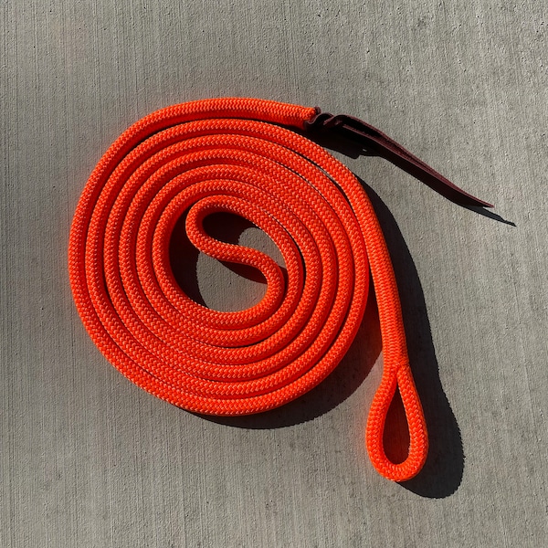 Lead Rope with No Hardware, Custom Length, Double Braided Yacht Lead Rope