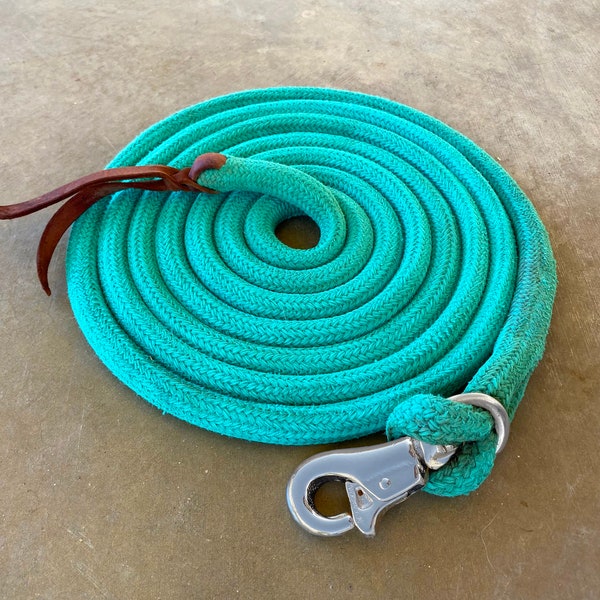 Lead Rope with Bull Snap, Custom Length, Double Braided Yacht Lead Rope