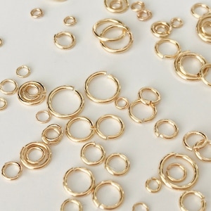 14K Gold Plated Jump Rings for crafting/Jewelry | 14K Gold Plated Brass/Titanium steel  Jump Rings  100PCS