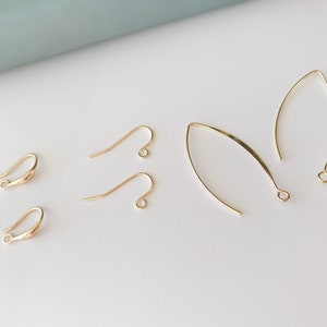 4PCS/8PCS Ear Wires | Ear Hooks | 14K Gold Plate Ear Wires | Earring Findings | Earring Components | Ear hooks for crafting