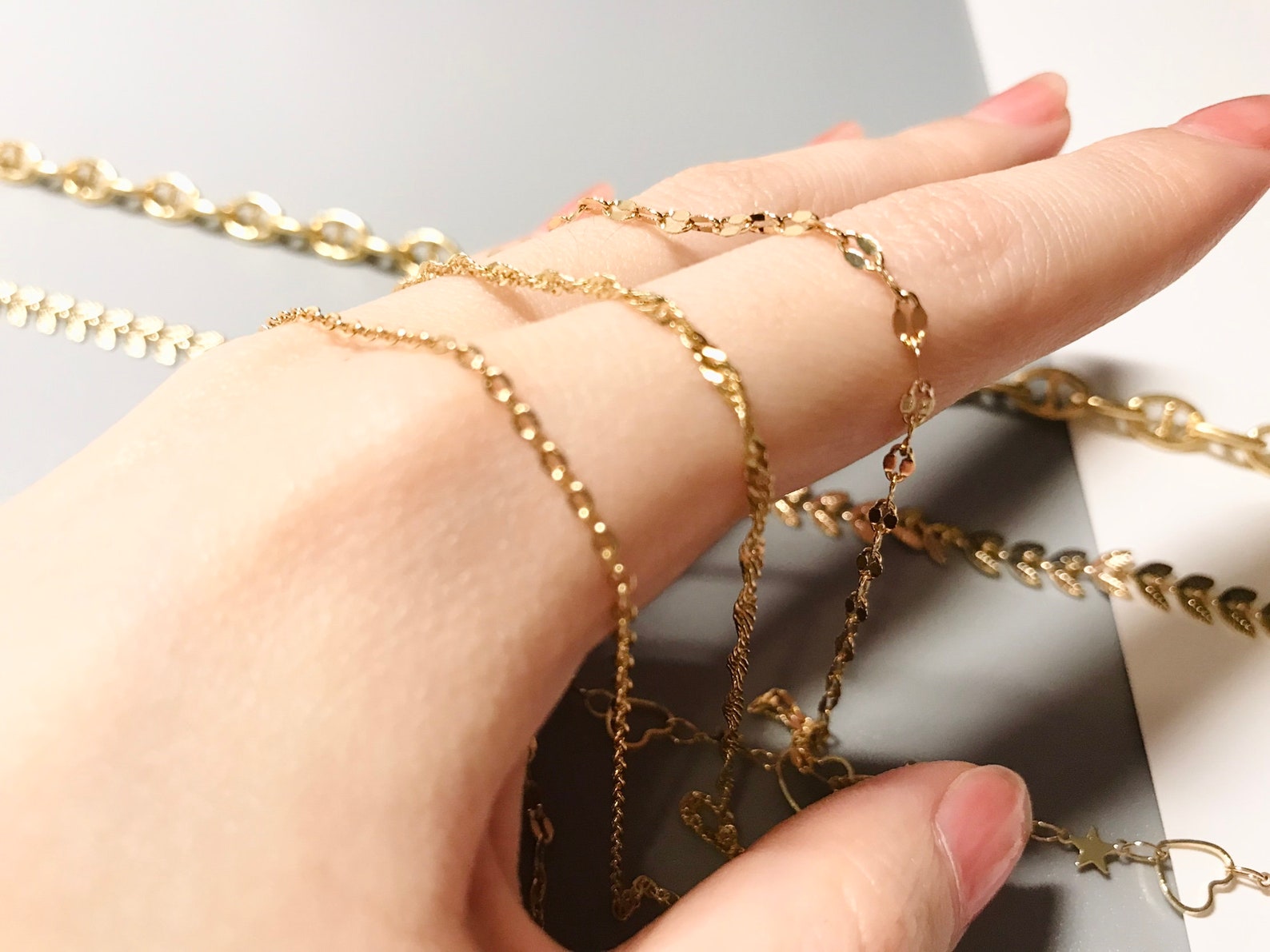 14K Gold Plated Chain Jewelry Chain Necklace Chain Etsy