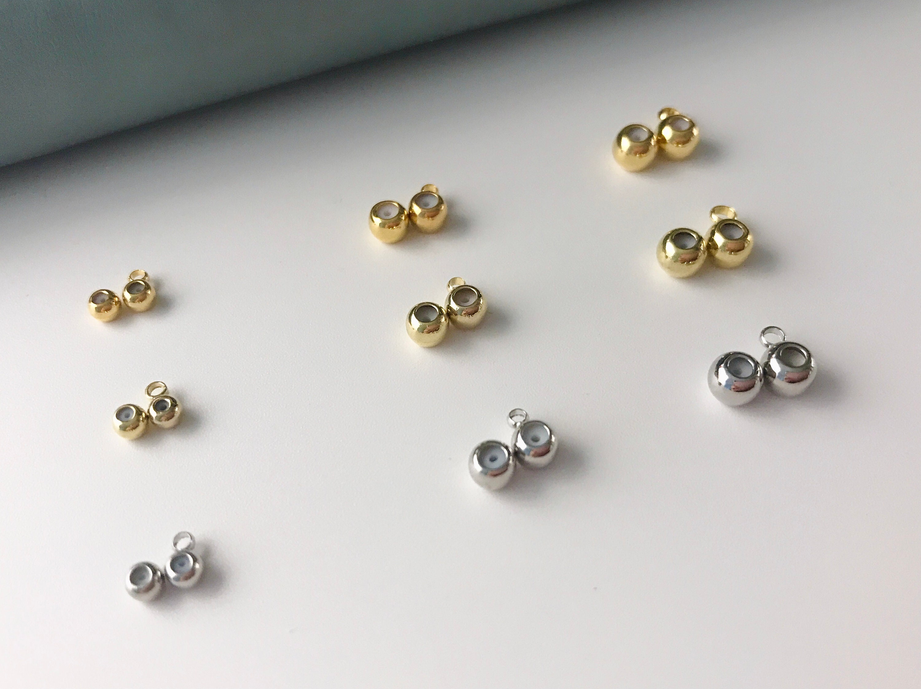 Adjustable Crimp Beads for Crafting Silicone Spacer Beads Stopper Beads…
