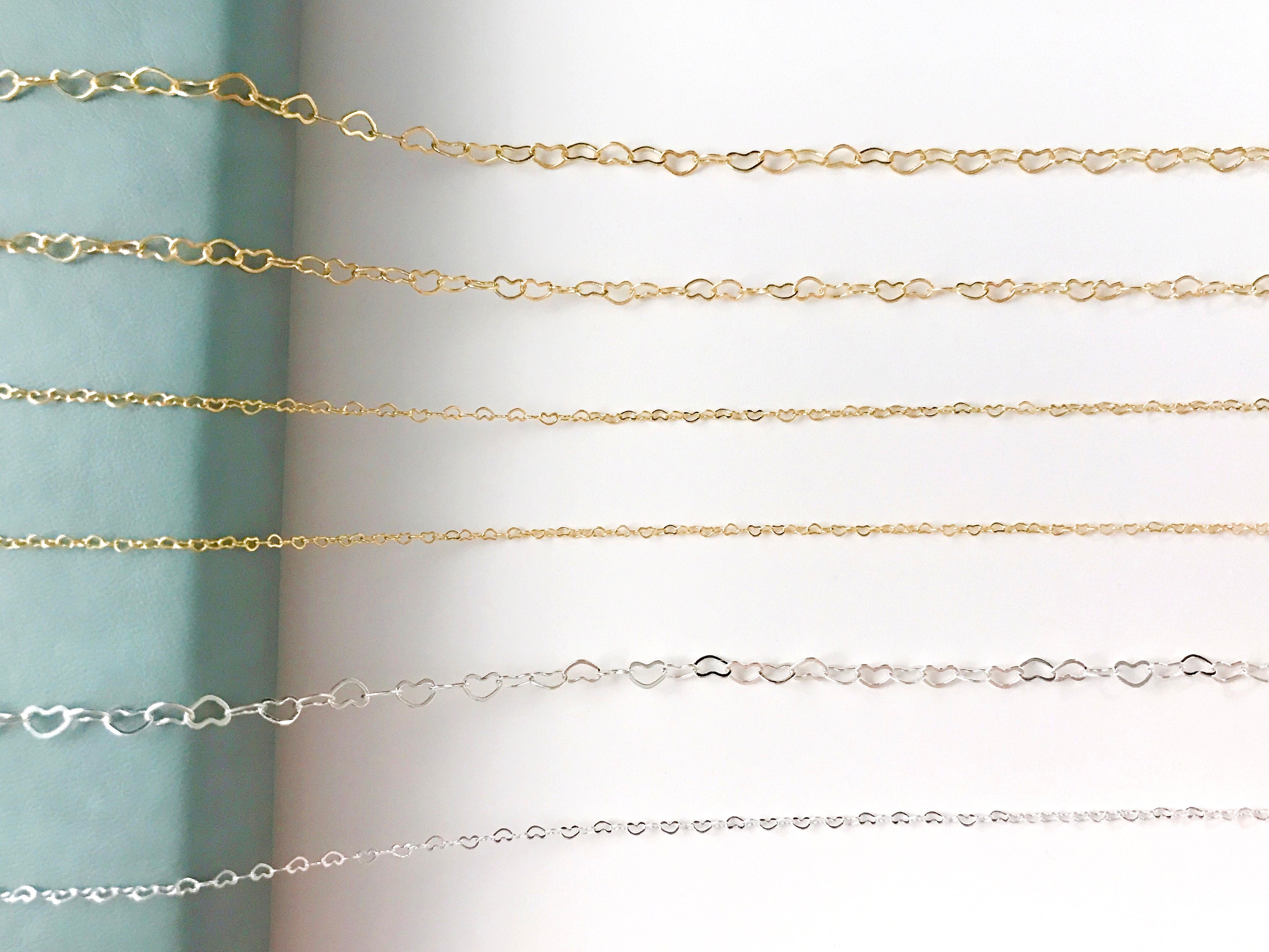 14K Gold Plated Chain Jewelry Chain Necklace Chain Choker Chain Stars  Hearts Leaves Jewelry Making Chains 