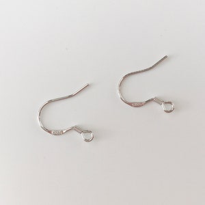 May include: Two silver earring hooks with a small loop at the end.