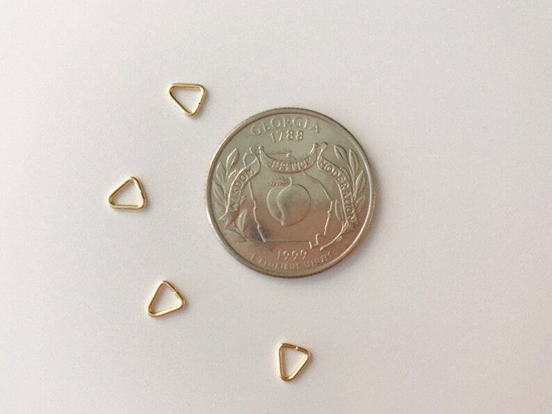 14k Gold Plated Triangle Jump Rings | 14KGP/18KGP Jump Rings | 20PCS ...