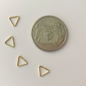 14k Gold Plated Triangle Jump Rings | 14KGP/18KGP Jump Rings | 20PCS ...