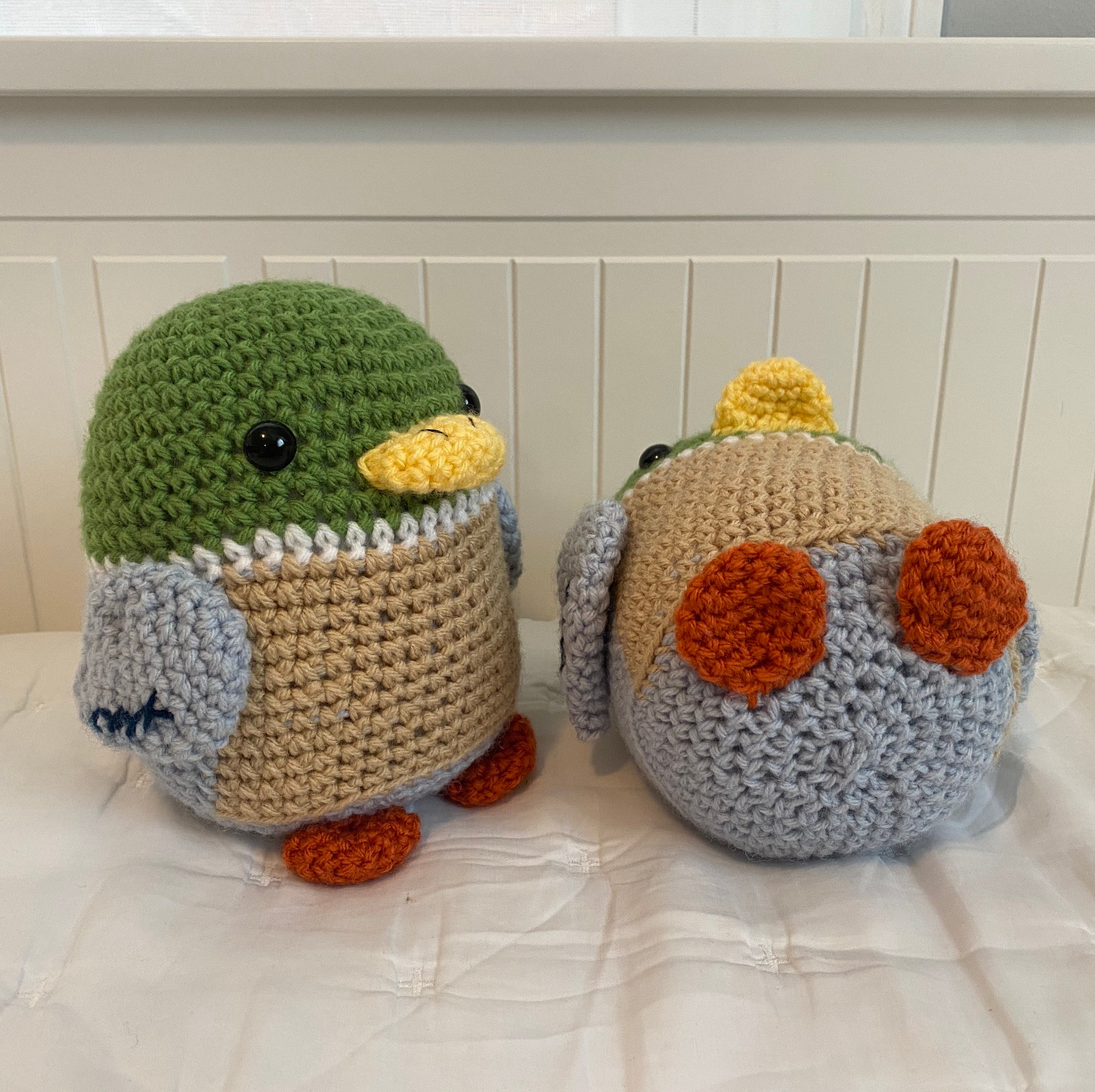 Crochet Mallard Duck Amigurumi, Handmade Stuffed Toy, Duck Plushie for ...