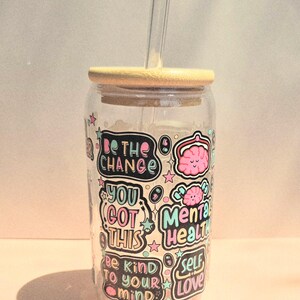 Mental Health Matters Glass Tumbler – 16oz