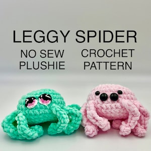 LEGGY SPIDER No Sew Crochet Plushie PDF Pattern *Intermediate*
