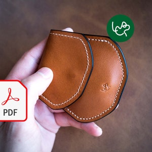 3 Dollar Muster! No.523 Mini Münzbeutel. Leder Bastelanleitung PDF A4