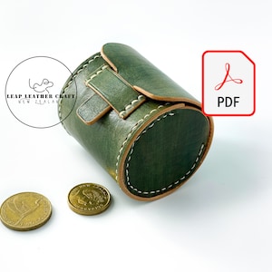 Modello da 3 dollari! N. 503 Custodia per monete Custodia per piccoli oggetti. Modello artigianale in pelle PDF A4