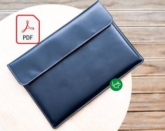 4 Dollars Pattern! No.118 MacBook Air M2 13 Inch Leather Case/Sleeve/Portfolio. Leather Hand Craft Pattern PDF A4