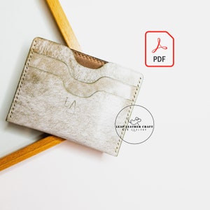 Modello da 2 dollari! N.417 Portafoglio porta carte - Modello artigianale in pelle PDF A4