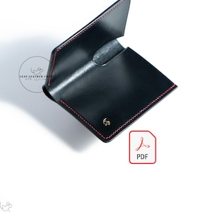 ¡Patrón de 2 dólares! Cartera plegable n.º 313. Patrón de artesanía de cuero Leap PDF A4