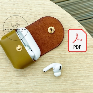 3-Dollar-Muster! Nr. 501 Air Pods Pro Ledertasche. KEINE Nassformung erforderlich. Leder-Handwerksmuster PDF A4