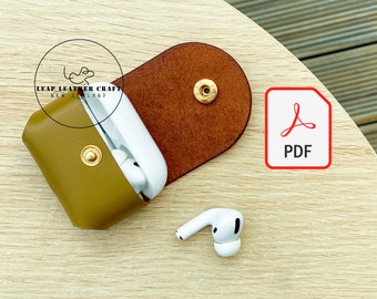 3 Dollars Pattern! No.501 Air Pods Pro Leather Case. NO Wet Shaping Needed Leather Craft Pattern PDF A4