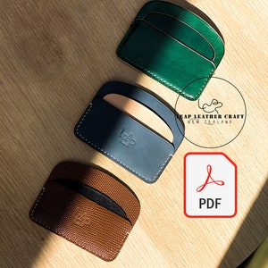 ¡Patrón de 2 dólares! Tarjetero nº410. Patrón de artesanía en cuero PDF A4