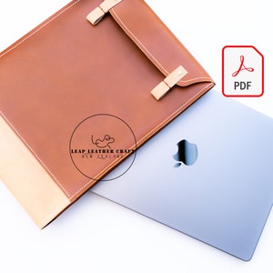 Wzór 4 dolary! No.115 MacBook Pro 14-calowy skórzany pokrowiec. Wzór rękodzieła skórzanego PDF A4