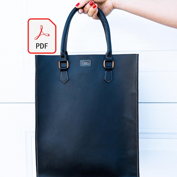 4 Dollars Pattern! No.117 Tote Bag. Leather Hand Craft Pattern PDF A4