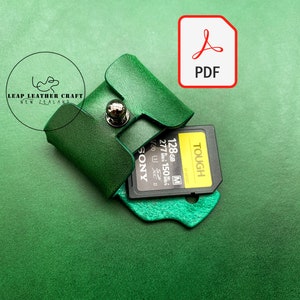 Modello da 2 dollari! N.512 Porta scheda SD per fotocamera - Modello artigianale in pelle PDF A4